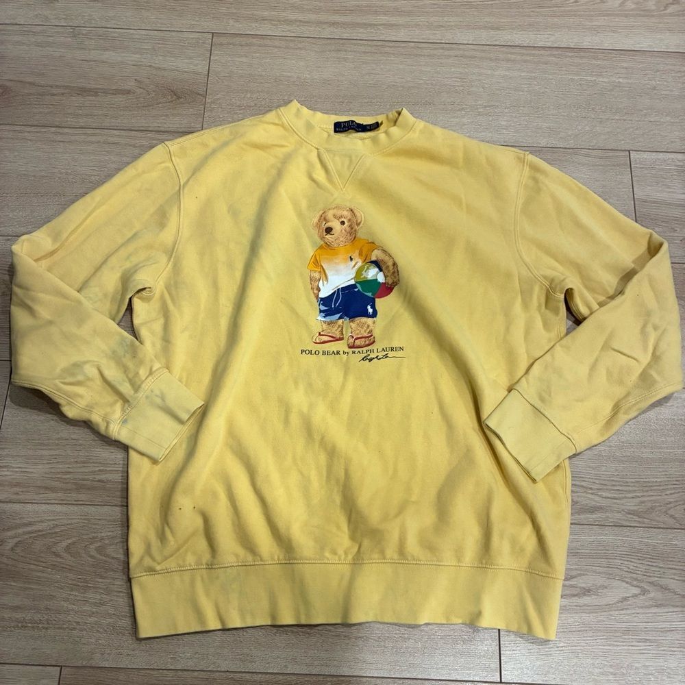 Polo Ralph Lauren Men’s Beach Polo Bear Crew Neck Sweatshirt Size XLT